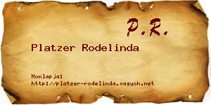 Platzer Rodelinda névjegykártya